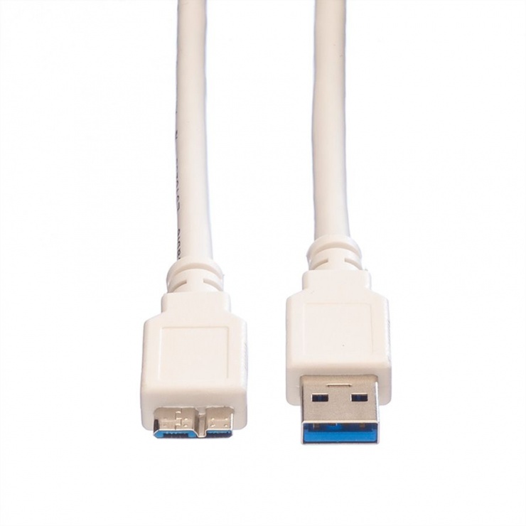 Imagine Cablu USB 3.0 la micro USB-B T-T 0.8m, Value 11.99.8873-1